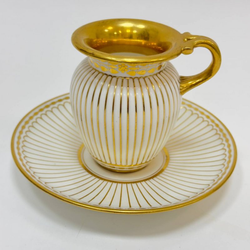  Чашка с блюдцем, фарфор, Севр, Франция,1814-1824 г, период Людовикка XVIII (к)