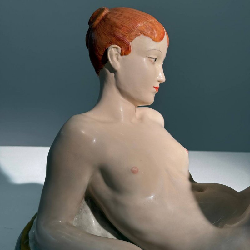 Уникальная статуэтка Печаль Герхарда Хеннинга Royal Copenhagen 1918 г Дания (к)