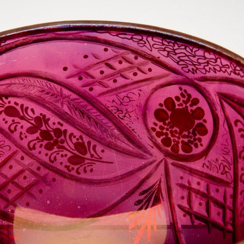 Ваза с крышкой Богемия