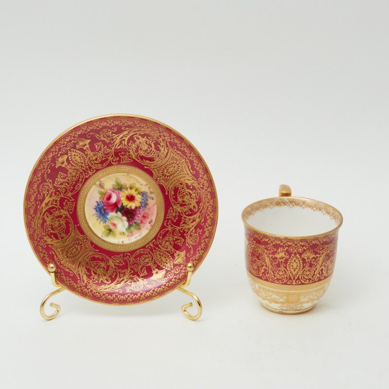 Кофейная пара Royal Worcester Phillips
