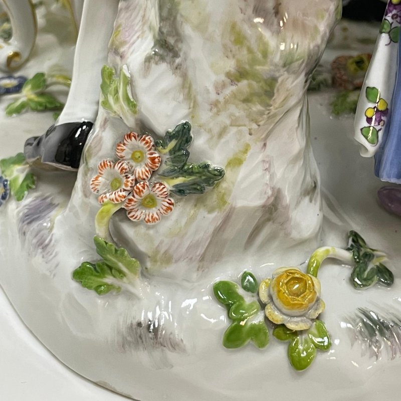 Сатирическая статуэтка Игра в карты вторая половина 19в Meissen (к)