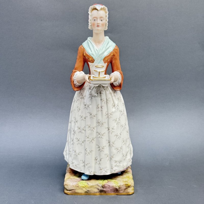 Большая Шоколадница фигурка по картине Жана-Этьена Лиотара Meissen Германия 1890 - 1910 г