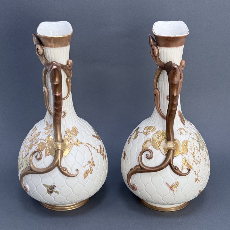Пара кувшинов Royal Worcester Англия 1884-1886 г