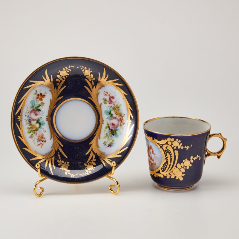 Кофейная чашка с блюдцем 1900-1910 (д)