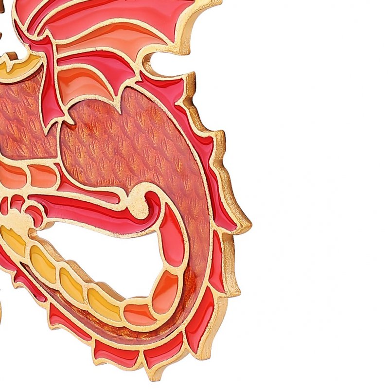 Елочная игрушка «Дракон» из серебра