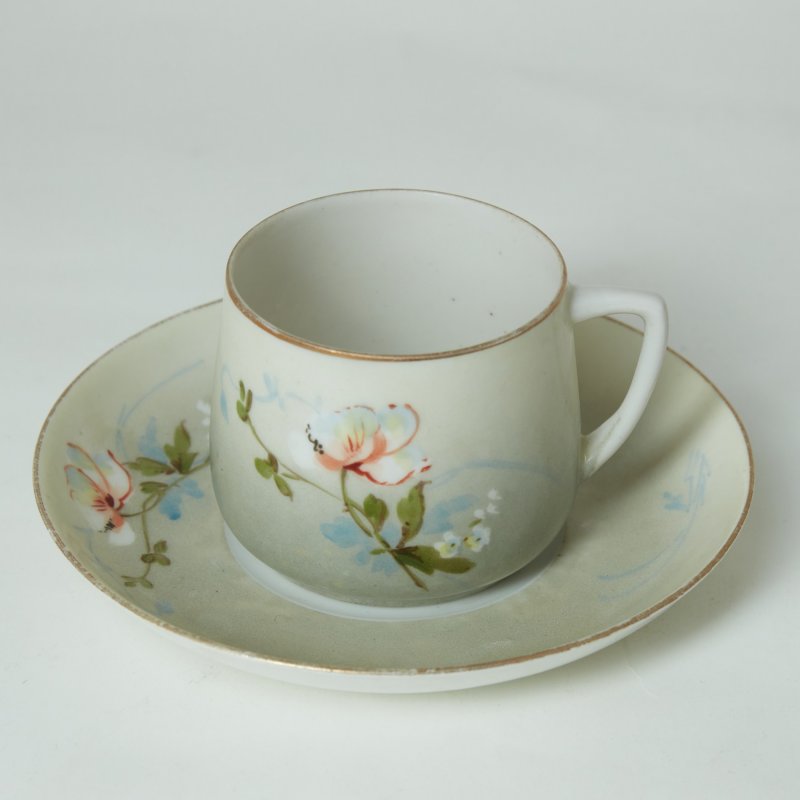 Чайная пара с цветами Фарфортрест