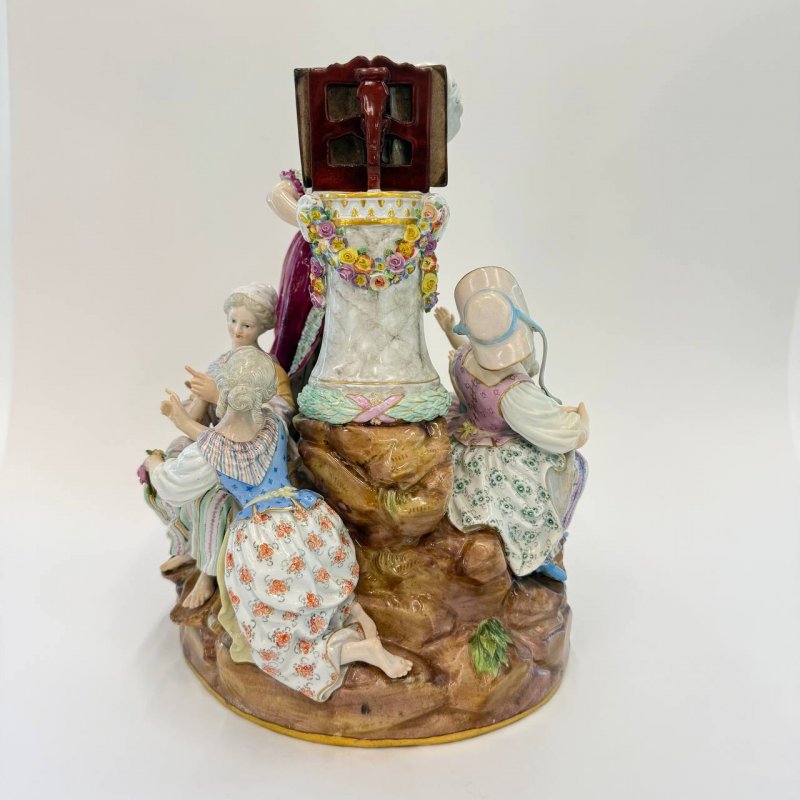 Скульптурная группа Уроки любви Meissen 1850 гг