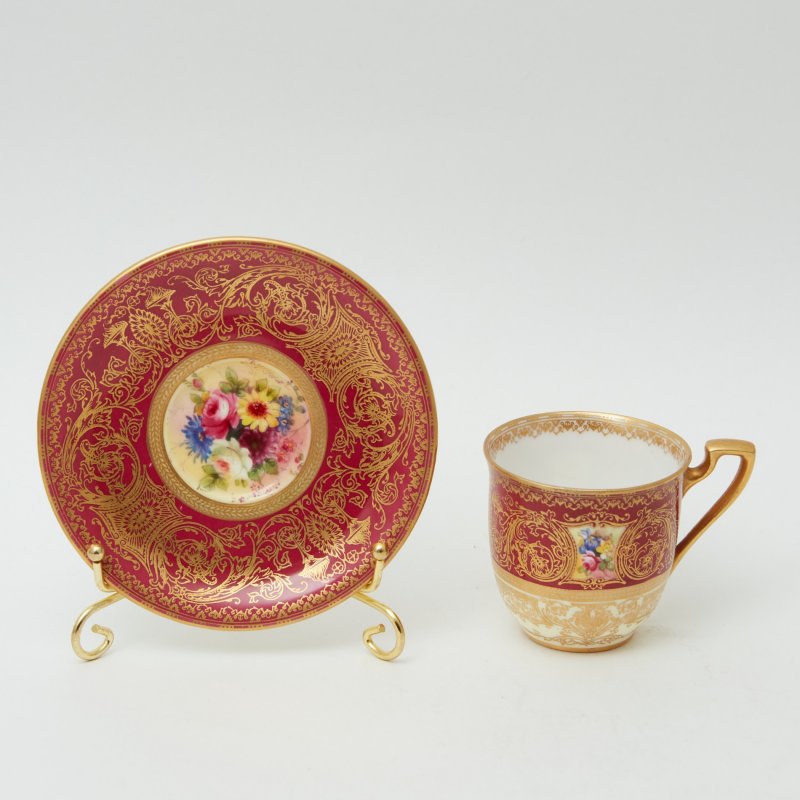 Кофейная пара Royal Worcester Phillips