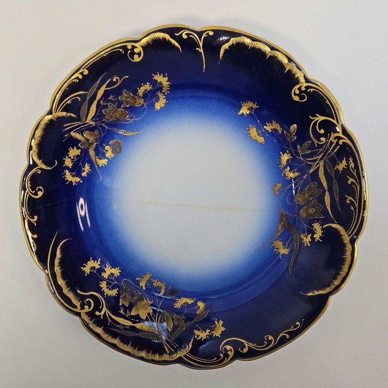 Тарелка кобальтовая пирожковая