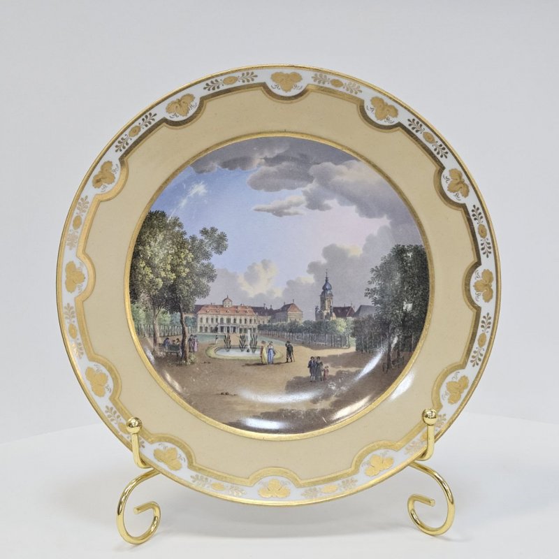 Тарелка Royal Vienna 1812г Вид Люксембургского сада (к)