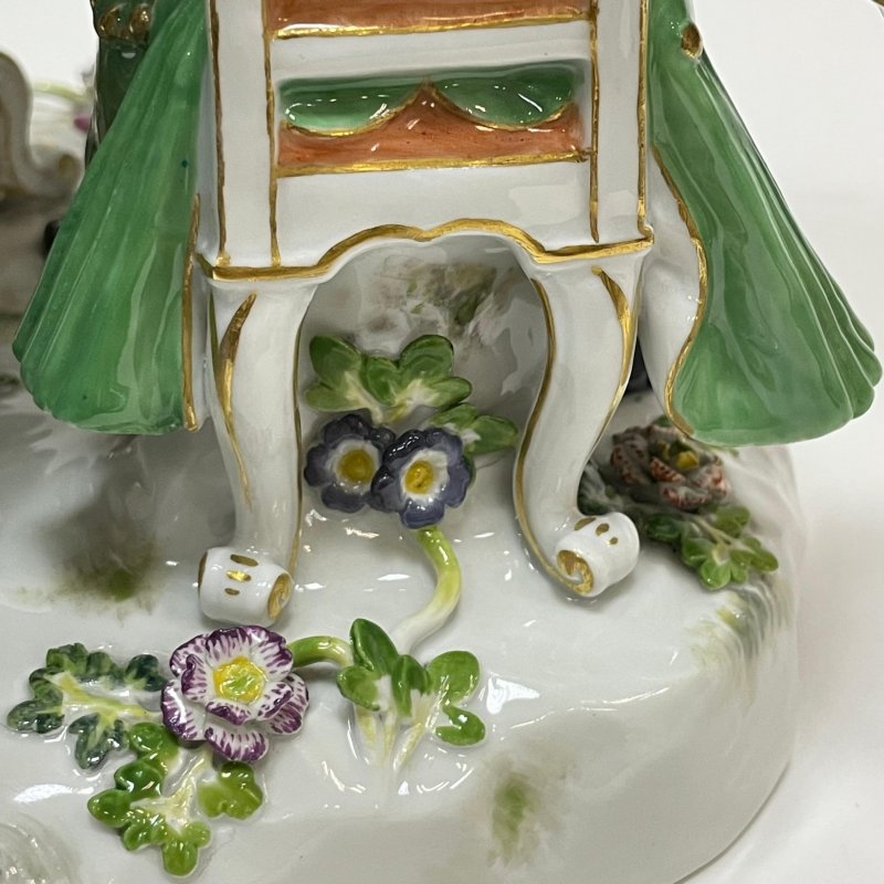Сатирическая статуэтка Игра в карты вторая половина 19в Meissen (к)