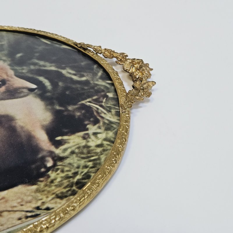 Круглая рамка бронза