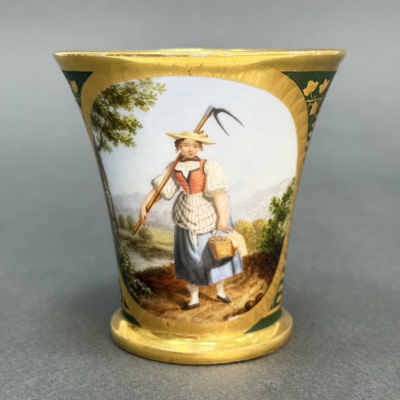 Зелёный сервиз Dagoty à Paris Франция 1800-1810 гг (к)
