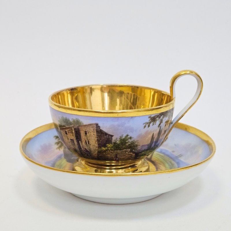 Фарфоровая чашка и блюдце Schoelcher