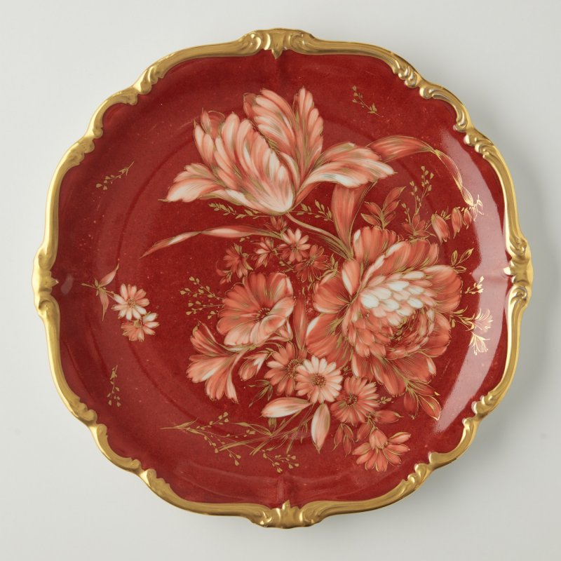 Блюдо терракотовое с цветами. Rosenthal
