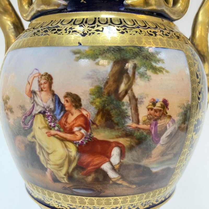 Парные вазы Meissen 1870-80 гг