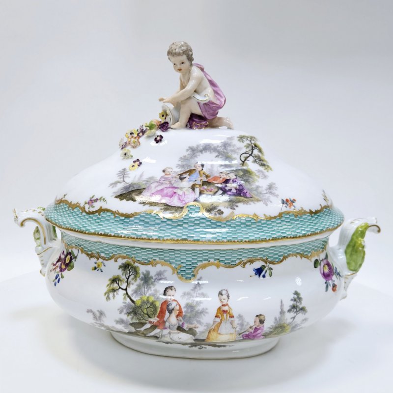 Большая супница Meissen из заказного сервиза 1773-1774г