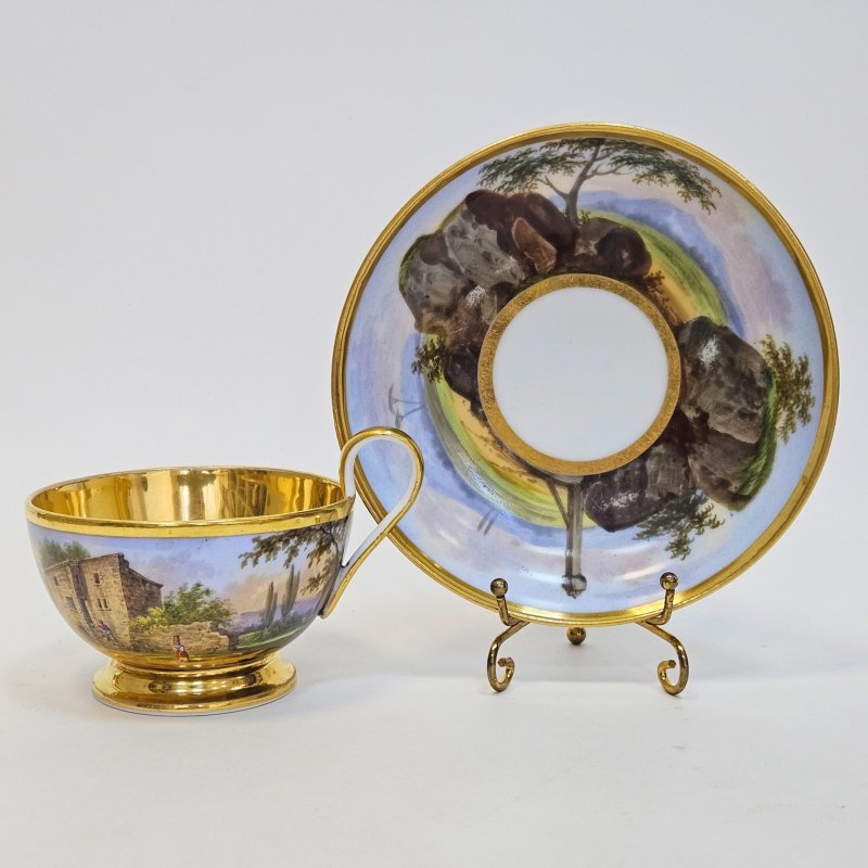 Фарфоровая чашка и блюдце Schoelcher