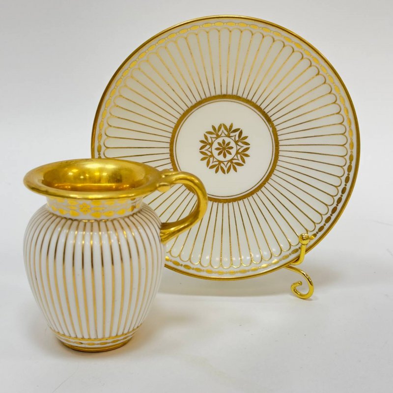  Чашка с блюдцем, фарфор, Севр, Франция,1814-1824 г, период Людовикка XVIII (к)