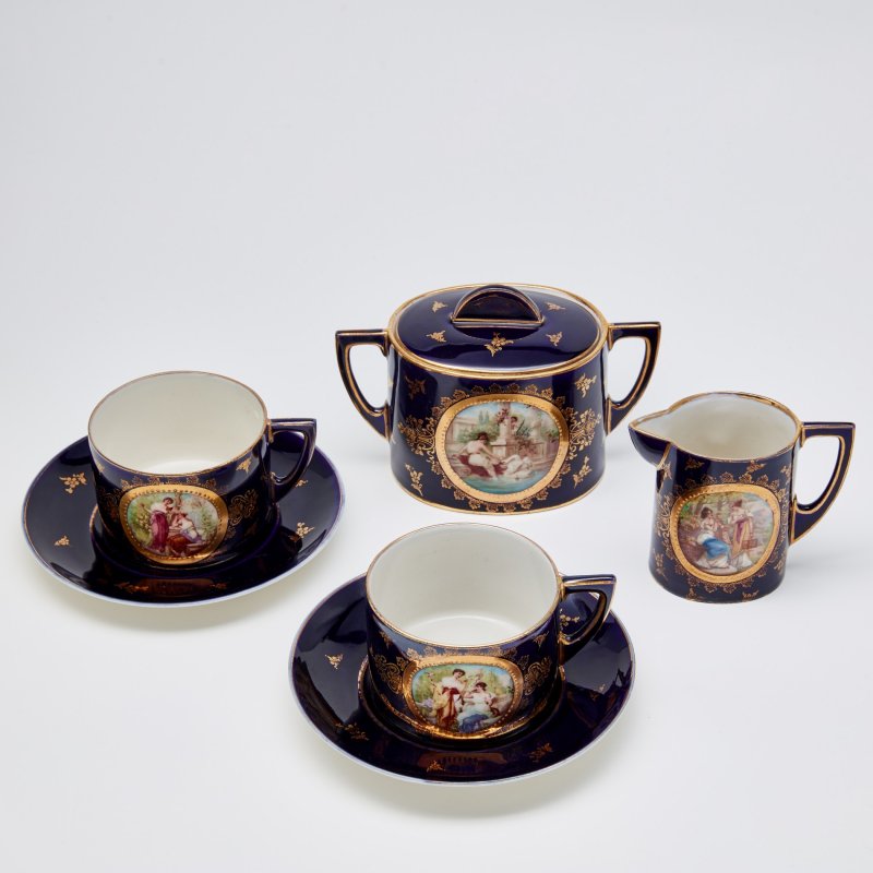 Сервиз молочник сахарница 2 чайные пары