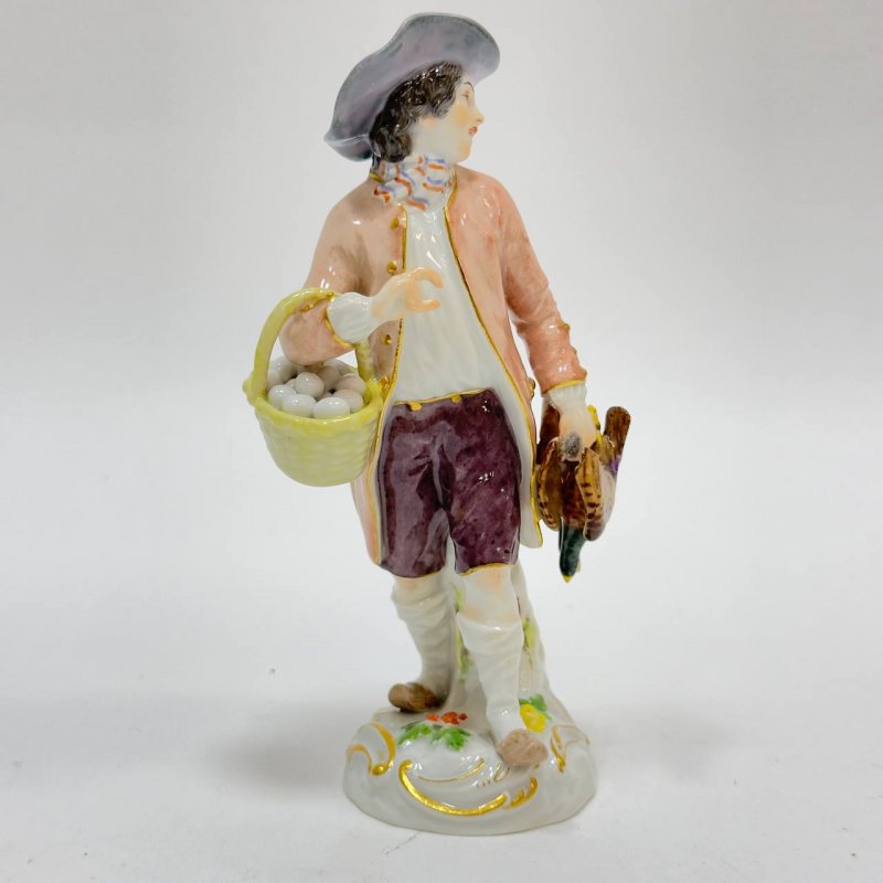 Фигурка Торговец птицей из серии Крики Парижа  Meissen 1950г