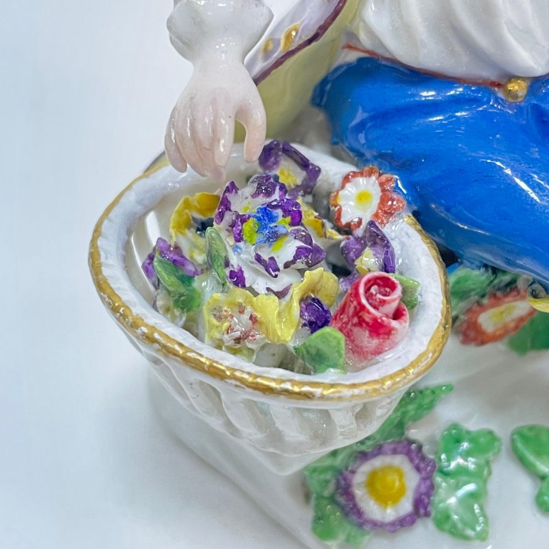 Коллекционная редкая статуэтка Юноша с петухом Meissen 1750-1755 гг