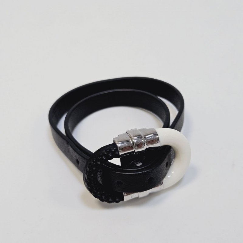 Браслет кожанный Noir Lalique (д)