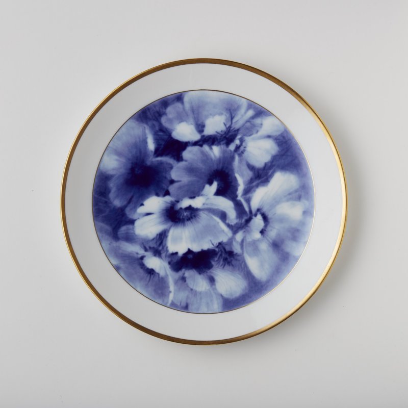 Блюдо белое с синими цветами Meissen 1988 г (д)