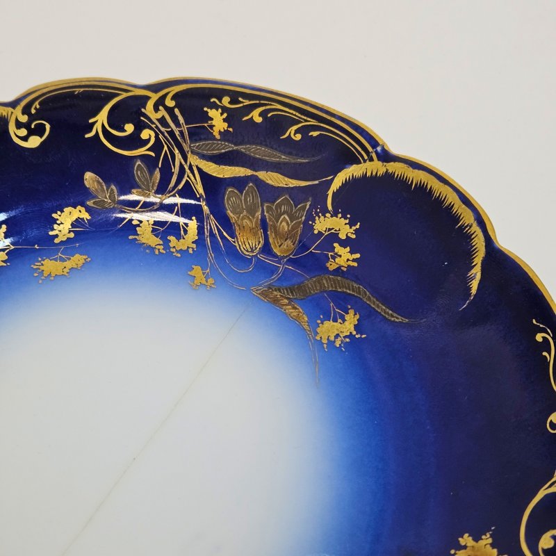 Тарелка кобальтовая пирожковая