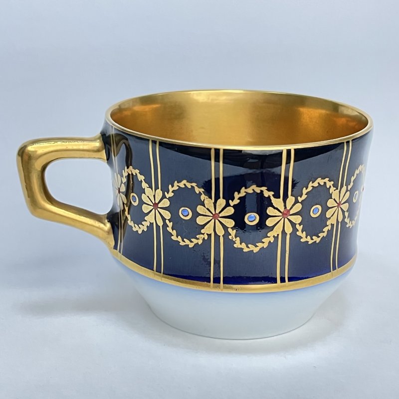Чашка для кофе с блюдцем в стиле Артдеко Friedrich Kaestner 1920-1930 г Германия (д)