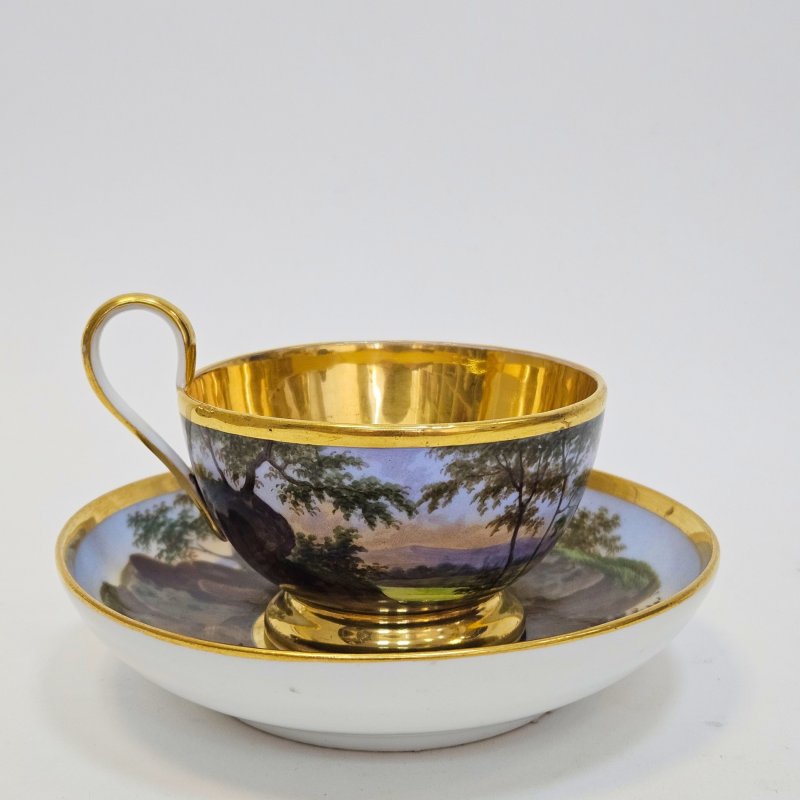 Фарфоровая чашка и блюдце Schoelcher