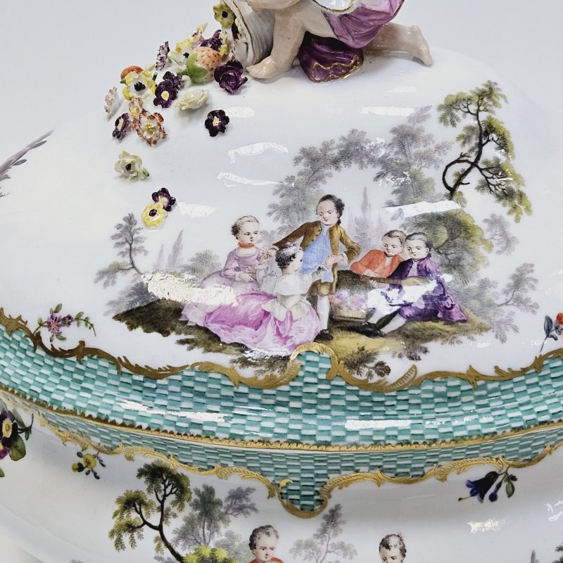 Большая супница Meissen из заказного сервиза 1773-1774г