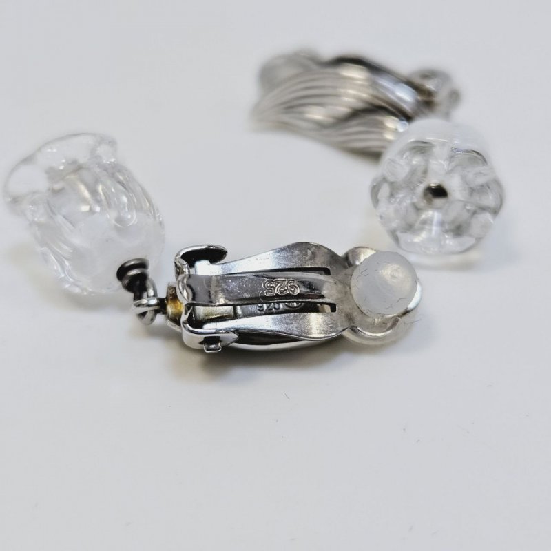 Клипсы Lalique Ландыши серебро