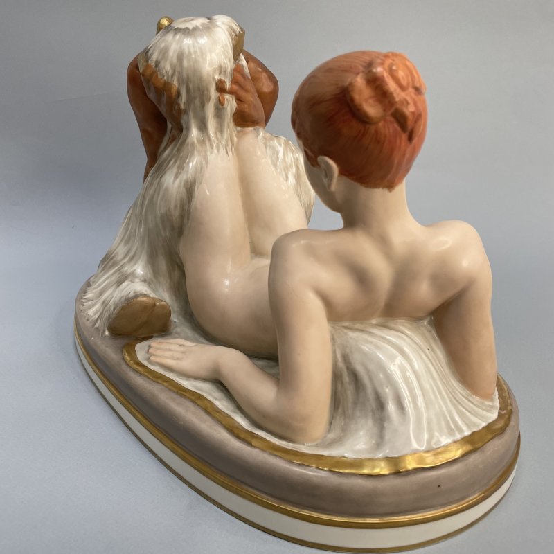 Уникальная статуэтка Печаль Герхарда Хеннинга Royal Copenhagen 1918 г Дания (к)