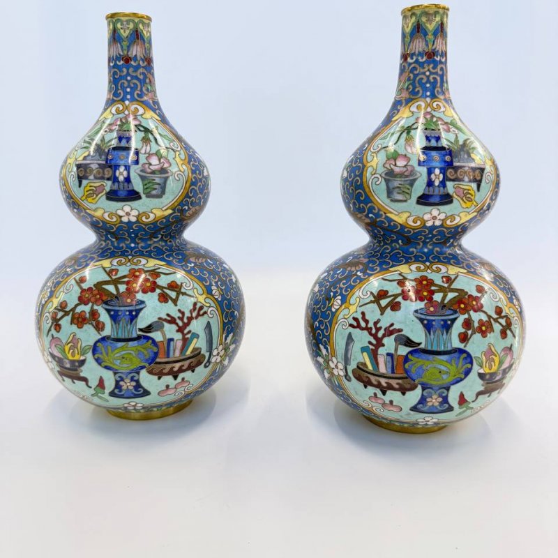  Редкие парные китайские вазы (Д)