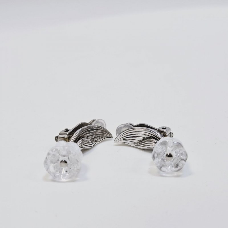 Клипсы Lalique Ландыши серебро