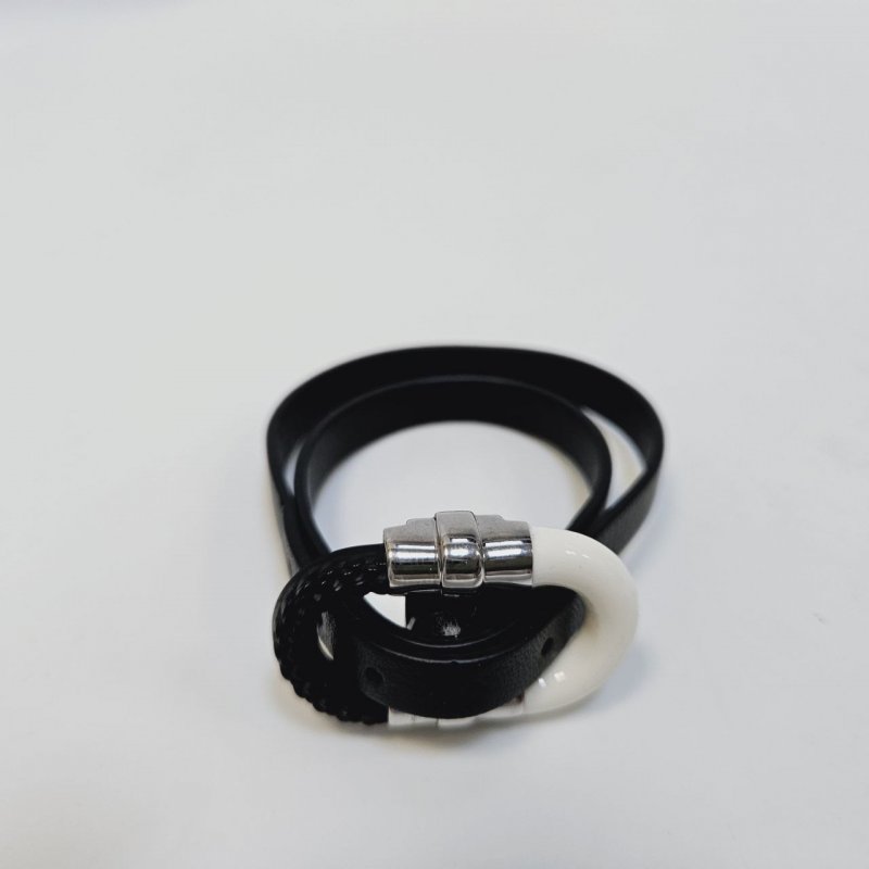 Браслет кожанный Noir Lalique (д)
