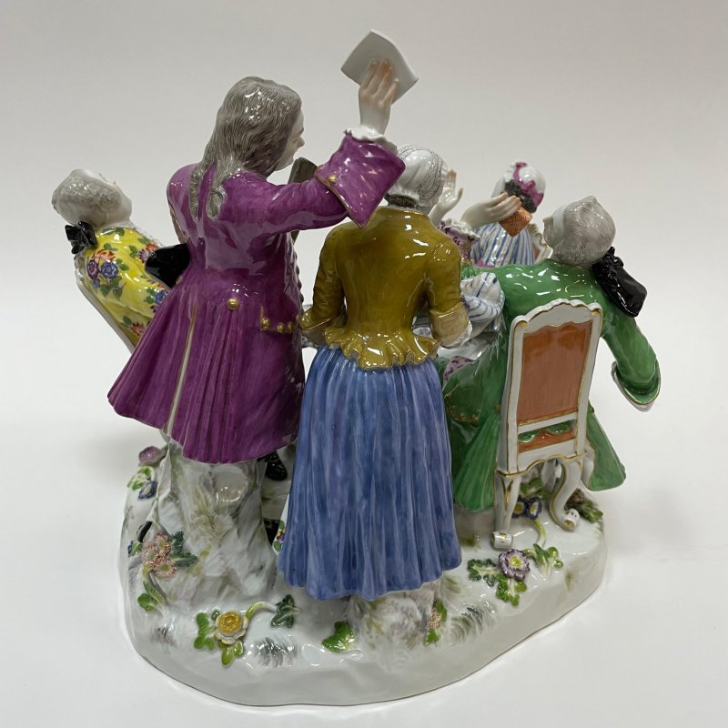 Сатирическая статуэтка Игра в карты вторая половина 19в Meissen (к)