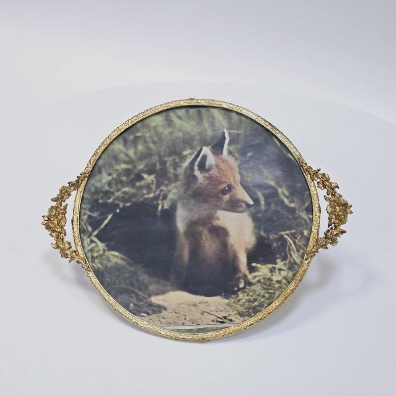 Круглая рамка бронза