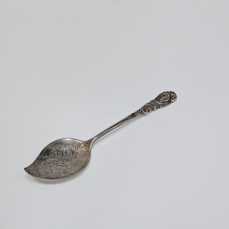 Антикварная ложка - листик Англия 1899