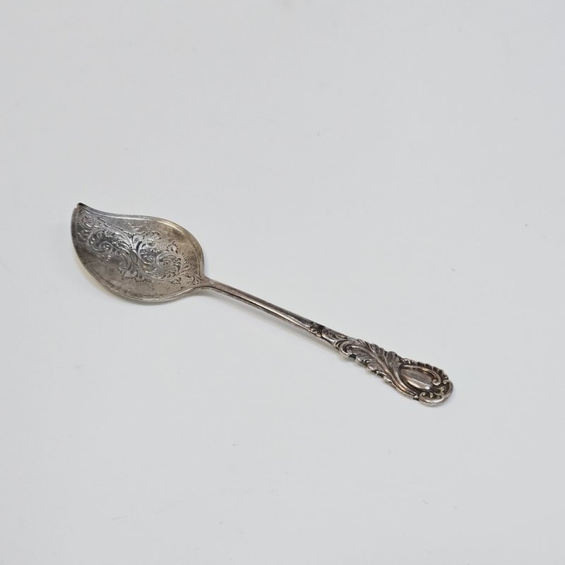 Антикварная ложка - листик Англия 1899