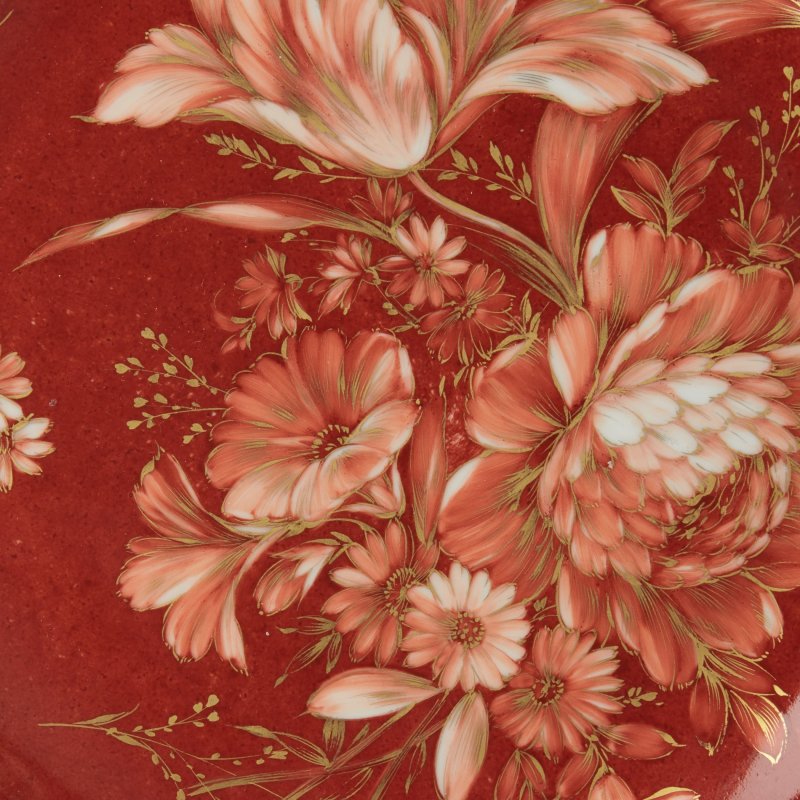 Блюдо терракотовое с цветами. Rosenthal
