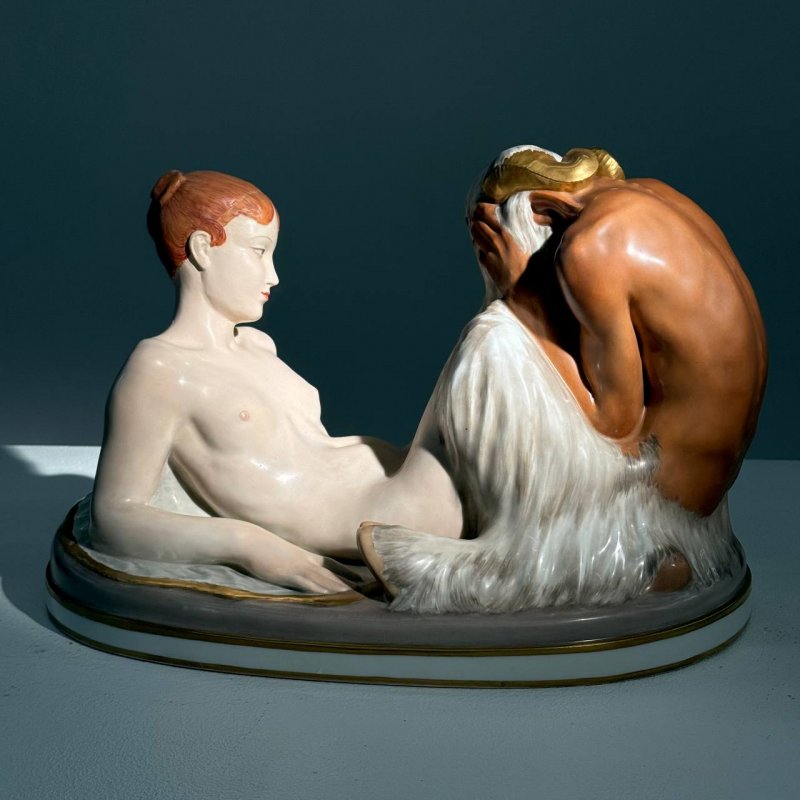 Уникальная статуэтка Печаль Герхарда Хеннинга Royal Copenhagen 1918 г Дания (к)