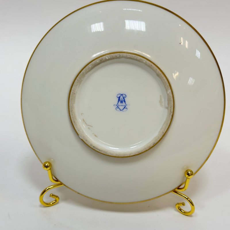  Чашка с блюдцем, фарфор, Севр, Франция,1814-1824 г, период Людовикка XVIII (к)