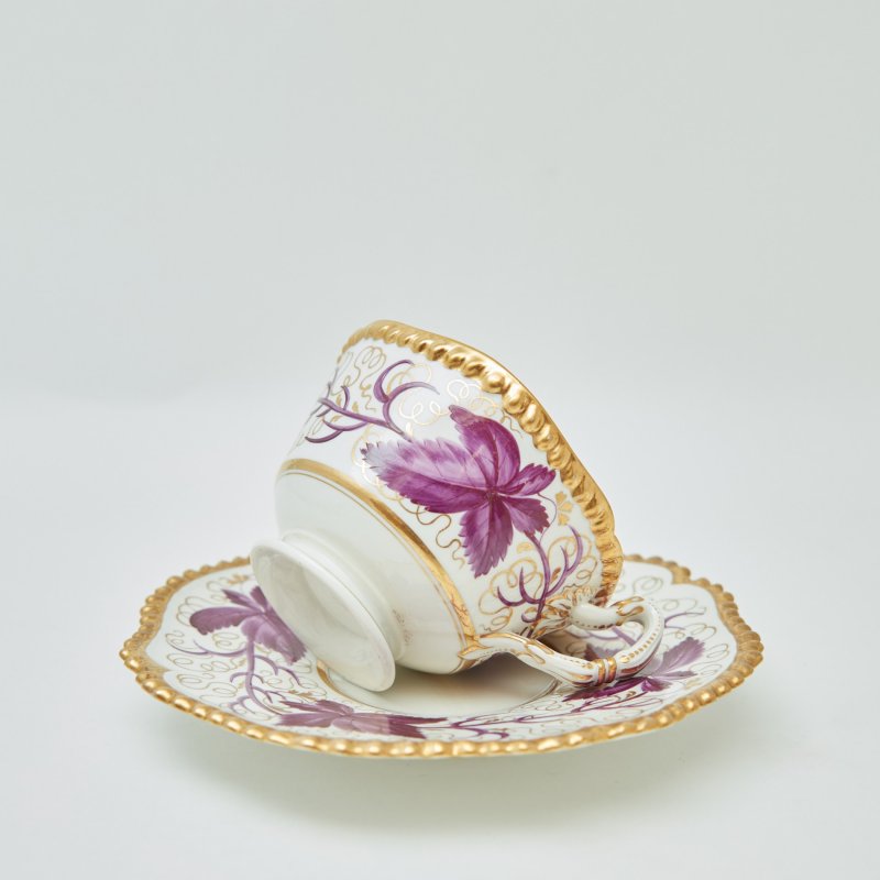 Старинная чайная пара ручной работы, период Barr Flight&Barr