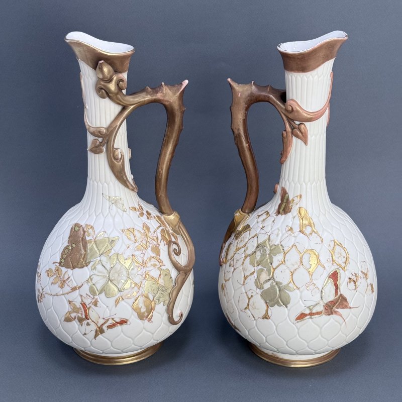 Пара кувшинов Royal Worcester Англия 1884-1886 г