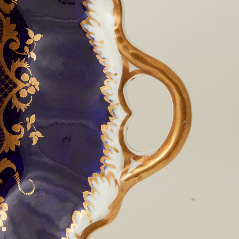 Блюдо Hicks&Maign роспись цветы Англия 1820г