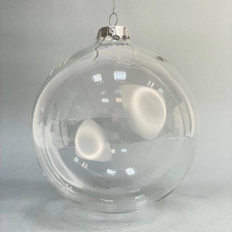 Елочная игрушка Прозрачный стеклянный шар