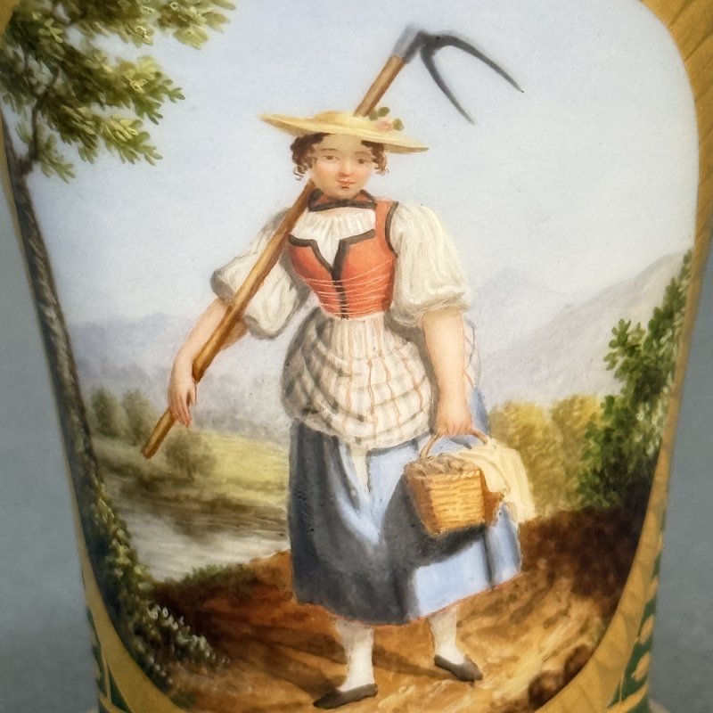 Зелёный сервиз Dagoty à Paris Франция 1800-1810 гг (к)