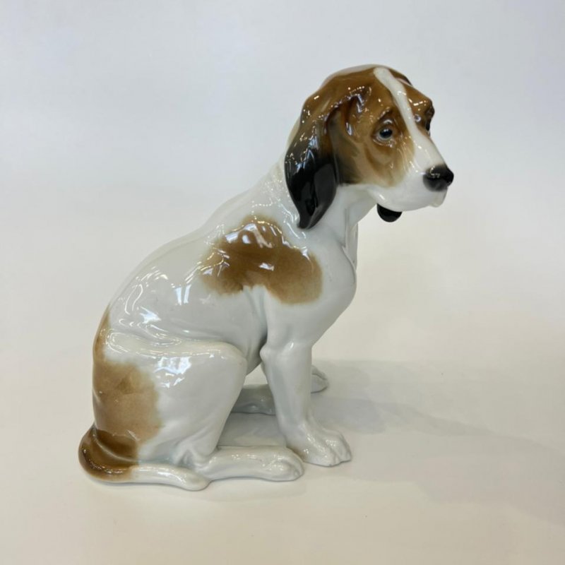 Коллекционная старинная скульптура Гончая